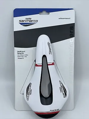 Selle San Marco ShortFit OpenFit Racing Wide Saddle White Xsilite Rails NEW • $74.99