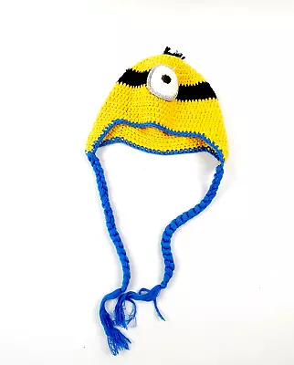 Minions Crochet Beanie Kids Baby Yellow Blue 18months + • $9.65