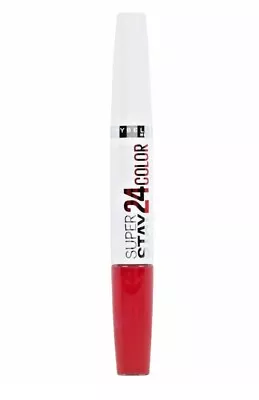 Maybelline 24 Hour Super Stay Lipstick 24HR Dual Ended BOXED - ALL SHADES • £7.89