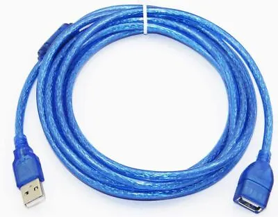 $12.50 • Buy 5m USB Extension Cable Cord Lead Type A Male To Female M/F 5 Meter Ext Extend BL