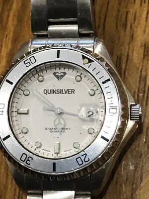 Exquisite Quiksilver QX1000 Date Dial WR100M Quartz Ladies Bracelet Watch - 30mm • £10.84