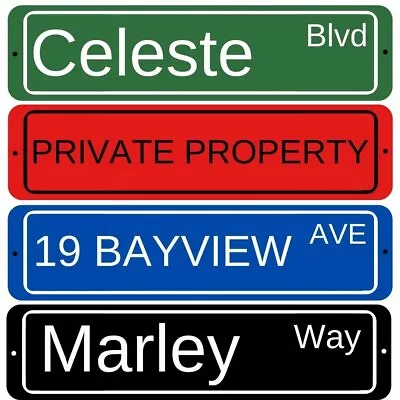 Custom Personalized Aluminum Street Sign Outdoor Indoor Great Gift For Everyone • $17.99