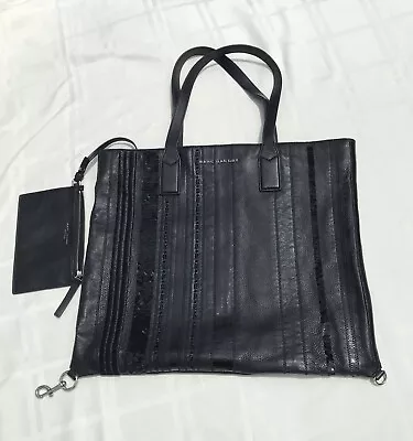 $149.99 • Buy MARC JACOBS Logo Large Leather Tote Shoulder Shopper Bag Coin Purse Key Holder