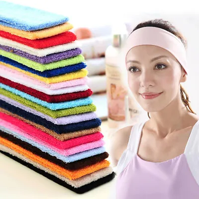 Unisex Mens Womens Sports Sweat Sweatband Headband Yoga Gym Stretch Head Band • $4.08