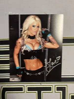 Autographed 8x10 Angelina Love TNA Wrestling Photo Black Gear Knockouts WWE NWA • $16.99