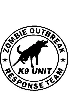 Zombie Outbreak Response Team K9 Vinyl Decal Biohazard Symbol Helmet Sticker • $6.55