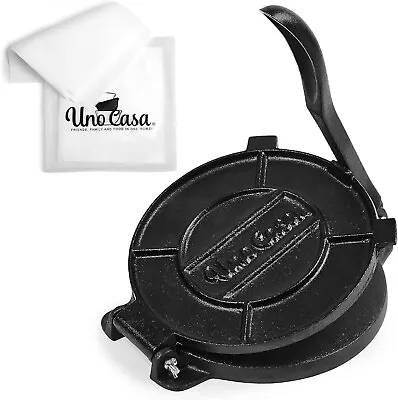 Cast Iron Tortilla Press 20cm Taco Press Pre-Seasoned Tortilla Maker With 100 Pc • $64.15