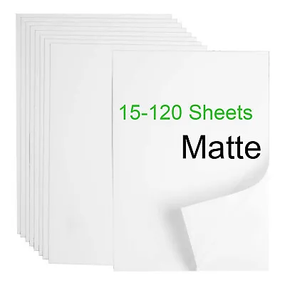 $17.29 • Buy Vinyl Sticker Paper - Inkjet & Laser Printable 8.5x11  Matte Self Adhesive 