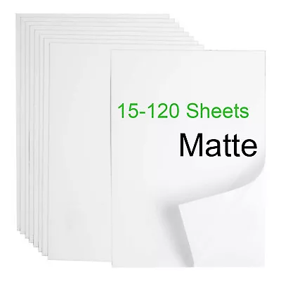 $17.29 • Buy Vinyl Sticker Paper - Inkjet & Laser Printable 8.5x11  Matte Self Adhesive 