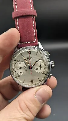 Vintage Heuer Chronograph Big Eyes • $1500