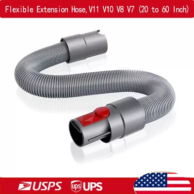$12.98 • Buy Flexible Extension Hose For Dyson V11 V10 V8 V7 Vacuum Cleaner (20 To 60 Inch)