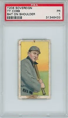 1909-11 T206 Ty Cobb Bat On Sovereign 150 PSA1 Low Pop • $2995