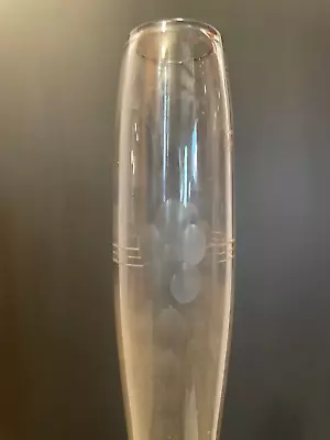 VINTAGE Glass Bud Vase Small Floral Design • $10