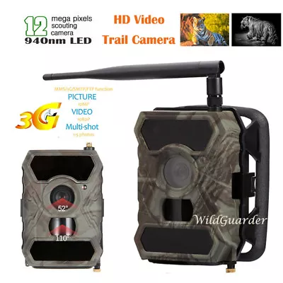 12MP 3G MMS Hunting Scouting Game Trail Camera HD Infrared No Glow Night Vision • $165.59