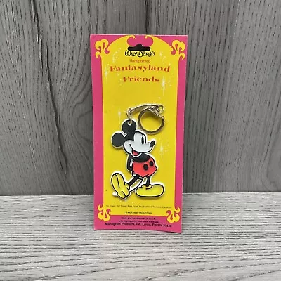 Disneyland Hand Painted Mickey Mouse Key Chain Fantasyland Friends Monogram NOS • $24.99