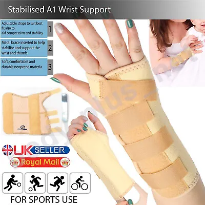 £4.75 • Buy Wrist Support Brace GYM Carpel Tunnel Splint Arthritis Bandage Pain Left Right