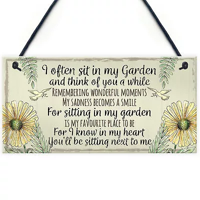 £3.99 • Buy Garden Plaque Summer House Sign Garden Shed Friendship Mum Nan Memorial Gift