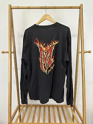 VTG Joe Martin Bros Bikes Customs Car Bikes Fire Flame Long Sleeve T-Shirt XL • $89.96