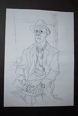 Raul G Original Signed Sketch Drawing Of A Man - The French House Soho London • £45