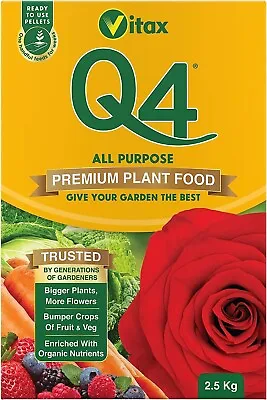 Vitax Q4 All Purpose 2.5kg Fertiliser Premium Plant Food Long Lasting • £11.99