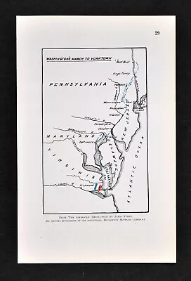 American Revolutionary War Washington's March To Yorktown New Jersey Virginia • $9.99