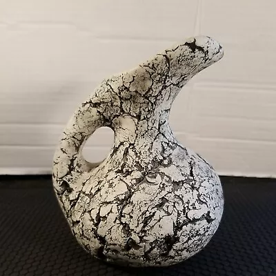 Mt St Helens Rock Ash Hand Sculpted Pitcher Vase Graham Wa STAN Designs Blck Wht • $249.99