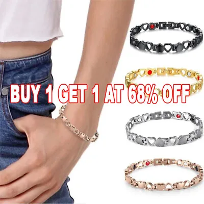 Women Magnetic Bracelet Arthritis Pain Relief Weight Loss Therapy Jewelry Gift. • £2.67