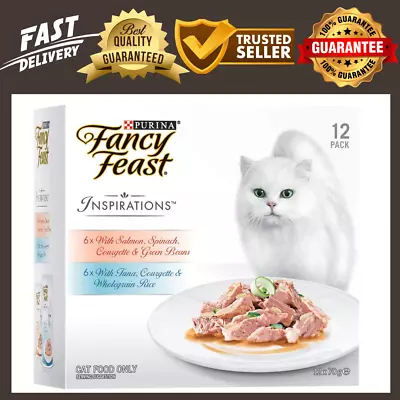 FANCY FEAST Adult Inspirations Salmon And Tuna Variety Pack Wet Cat Food 24X70G • $36.99