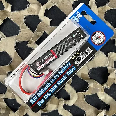 NEW G&G Armament 11.1v Li-Po 800mAh 20C Airsoft Battery For M4/M16 Stock Tube • $42