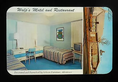 1967 Bedroom Interior Schoen Furniture Walp's Motel And Restaurant Allentown PA • $6.49