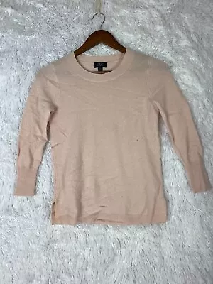 J. Crew Women's Pink 100% Cashmere Crewneck Sweater XXS • $19.99