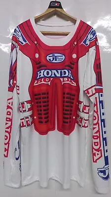 Vintage Motocross Restyle Jt Racing Honda Chest Protector Reprint Jersey Size XL • $49