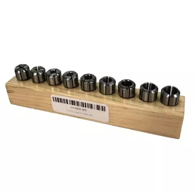 Techniks Da200 9 Pc Double Angle Collet Set 1/8  - 3/8  X 1/32 Cnc Chuck • $55.09