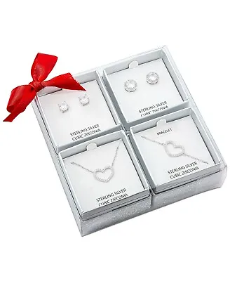 $47.23 • Buy Giani Bernini 4-Piece Silver / Clear One Size Jewelry Set