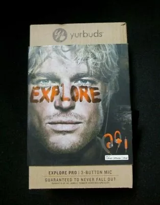 Yurbuds Explore PRO Gray/Orange Behind The Ear Headphones With Control Mic Wire • $14.99