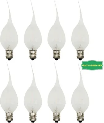 $14.85 • Buy 8 LED Night Light Bulbs Silicone Dipped - For Window Candles C7 Base, 0.7 Watt