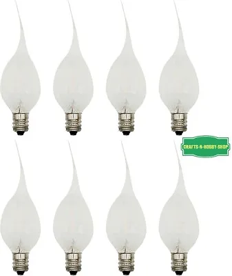 8 LED Night Light Bulbs Silicone Dipped - For Window Candles C7 Base 0.7 Watt • $14.85