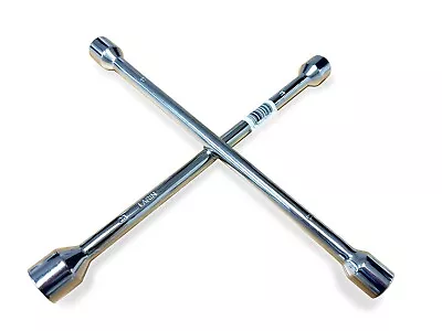 Lug Wrench 4 Way Universal Car Tire Changing Tool 14 Inch Cross Steel Wheel Nut • $18.99