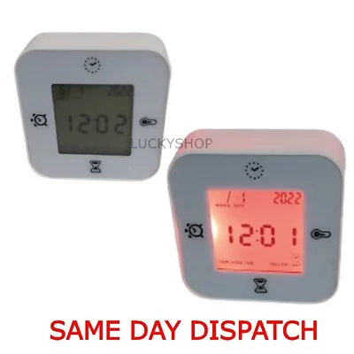 IKEA Lottorp  Digital Clock/Thermometer/Alarm/Timer Kitchen Bed Blue/White • £12.50