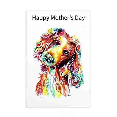 Mothers Day Card Spaniel Springer Cocker Working Welsh Gift - CUSTOM TEXT • £4.99