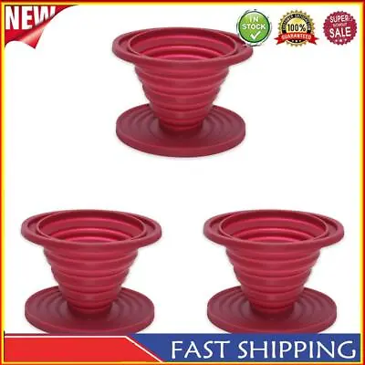 Collapsible Silicone Coffee Dripper Filter Reusable Foldable Cone Drip Cup • £14.07