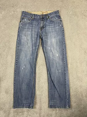 Wrangler Jeans Mens Size 30x30 Blue Denim Straight Leg Relaxed Fit Light Wash • $17