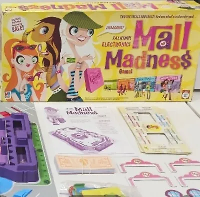 Mall Madness Talking Electronic Board Game Milton Bradley 2004 Works Complete • $49.99