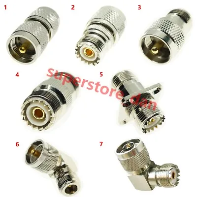 N Male Female To UHF Male Female PL259 SO239 Right Angle RF Connector Adapter • $1.89