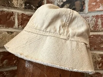 Vintage WWII Era US Navy Dixie Cup Style Bucket Hat Small Medium Distressed Soft • $9.99