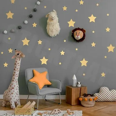 60 Mix Size Stars Wall Stickers Kid Decal Art Nursery Bedroom Vinyl Decoration D • £3.14