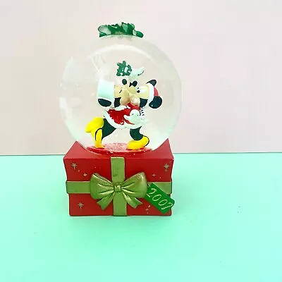 Disney Snow Globe Mickey And Minnie Mouse 2007 Collectable Christmas Ornament • $12.42