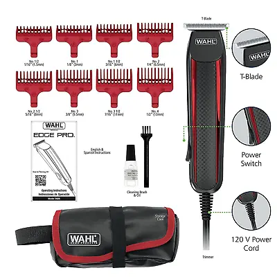 Wahl Edge-Pro Hair Clippers Beard Mustache Professional Trimmer Barber Shaver • $44.98