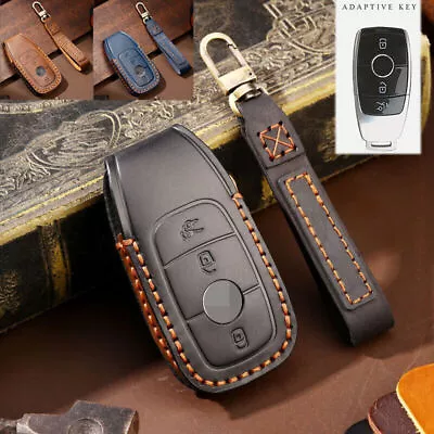 Genuine Leather Car Key Cover Case 3B For Mercedes Benz A S C E G M AMG CLS GLC • $18.59