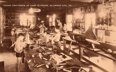 Young Craftsmen At Camp Ellwood In Ellwood City PA OLD • $3